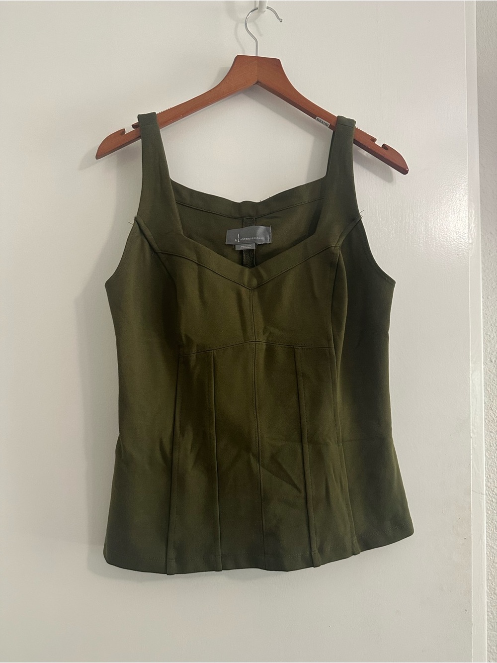Anthropologie Olive Green Structured Tank